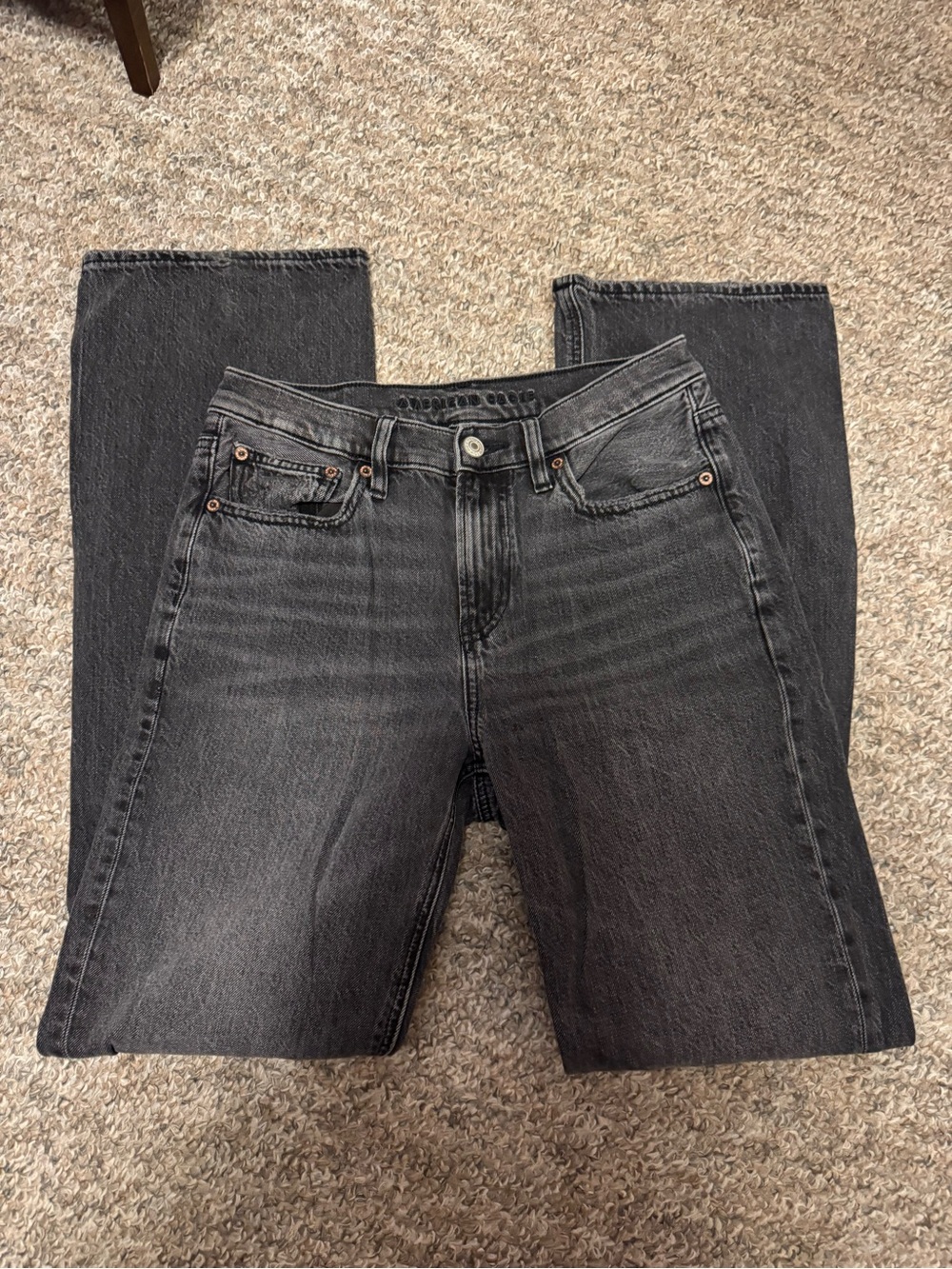 American Eagle Outfitters Women's Straight Leg Black Jeans - size 2 regular